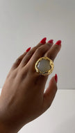 Treyvonne Gold Translucent Gem Glam Ring