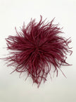 Londeka Gorgeous Burgundy Ostrich Feather Brooch