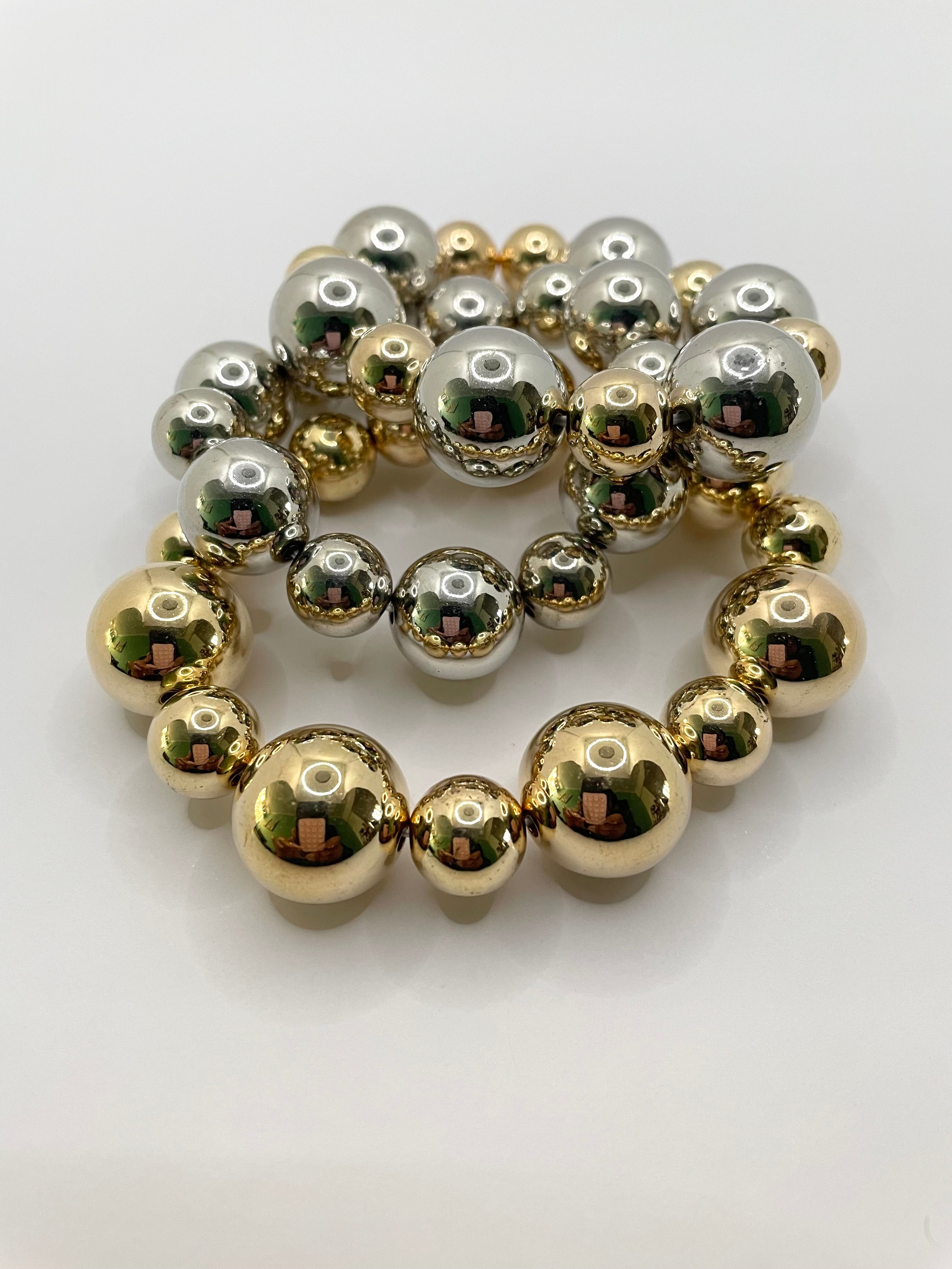 Razee Mixed Metal Bead Bracelet Set