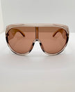 Zintle Oversized Transparent Tea Aviator Sunglasses