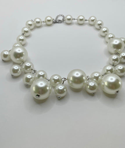 Keke Asymmetrical Pearl Statement Necklace