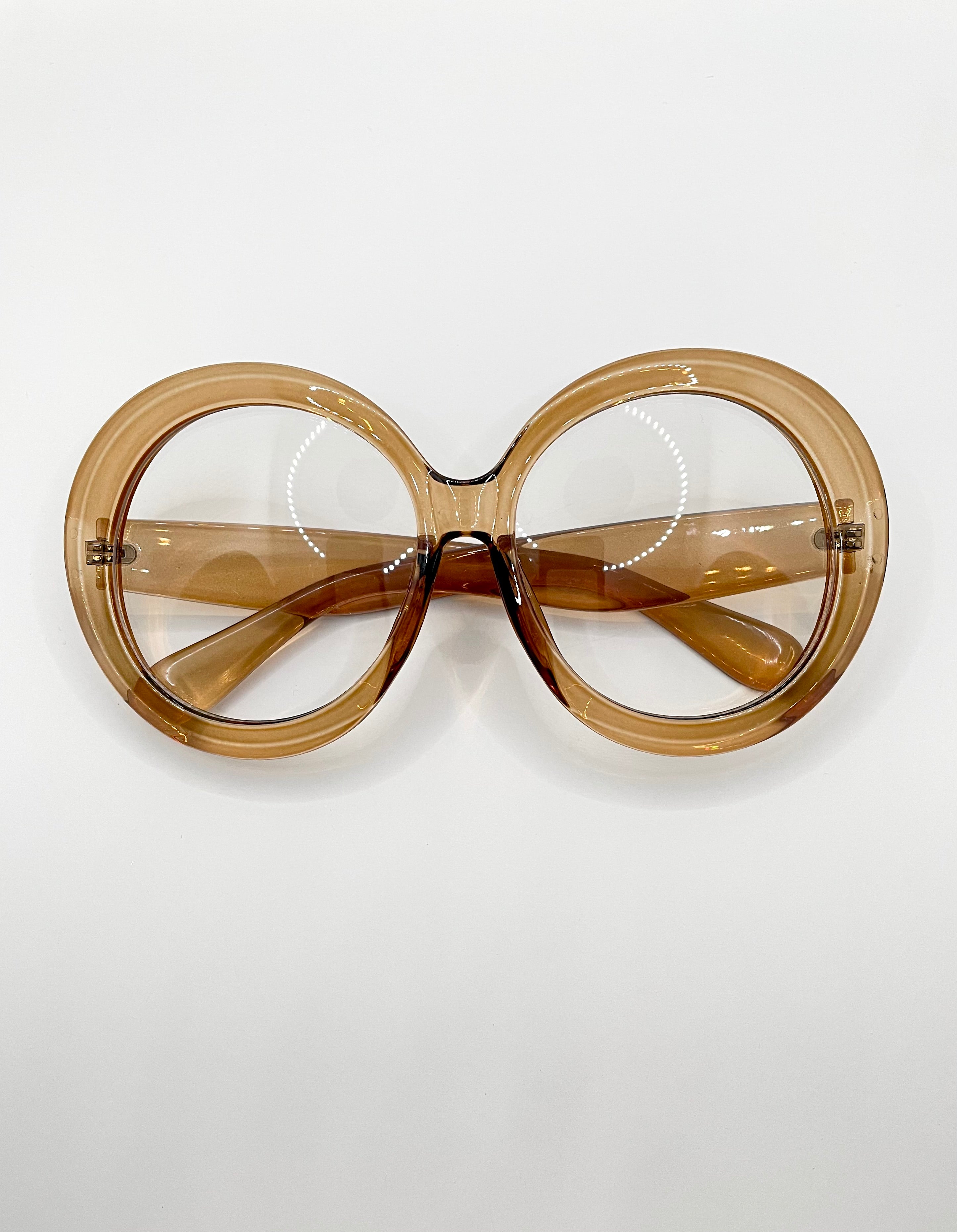 Ayanda Oversized Brown Transparent Lens Glasses