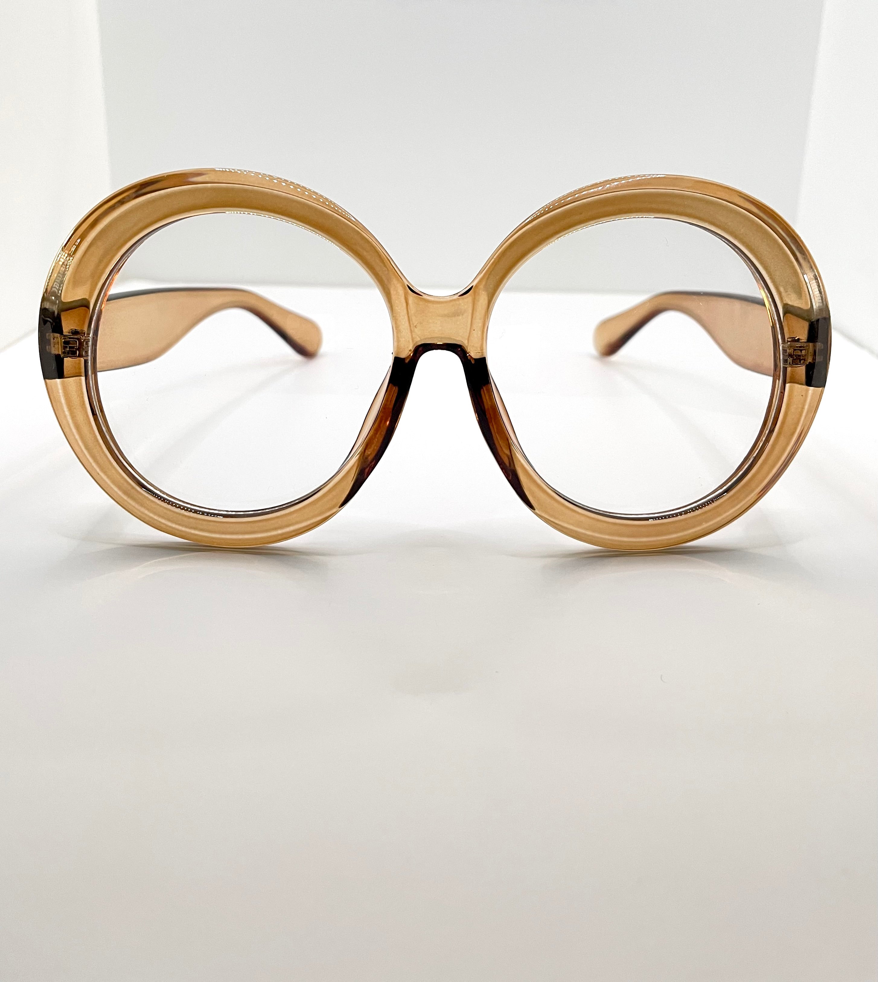 Ayanda Oversized Brown Transparent Lens Glasses