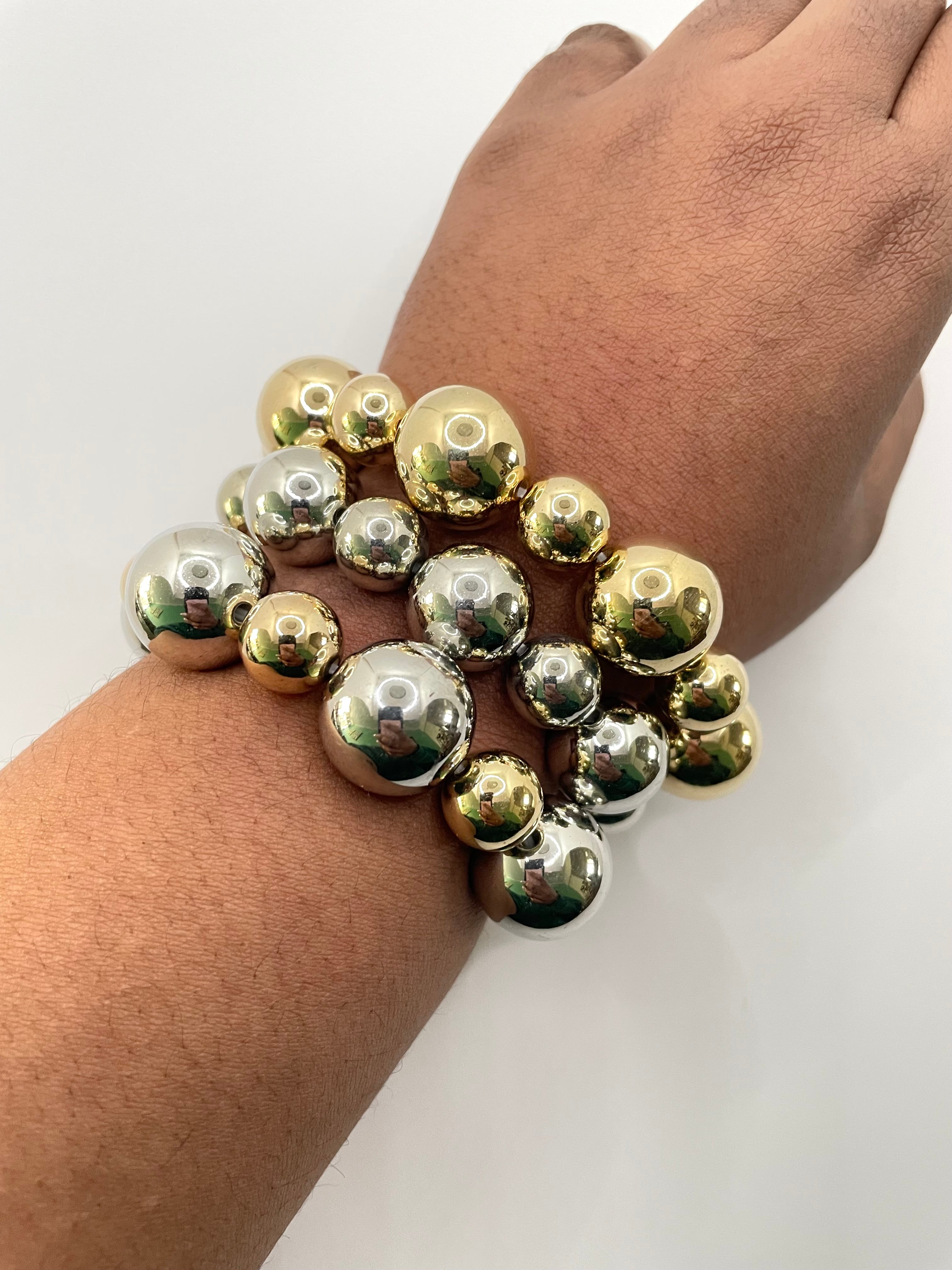 Razee Mixed Metal Bead Bracelet Set