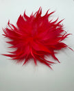 Bontle Striking Red Oversized Feather Brooch