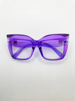 Khosi Oversized Purple Transparent Lens Glasses