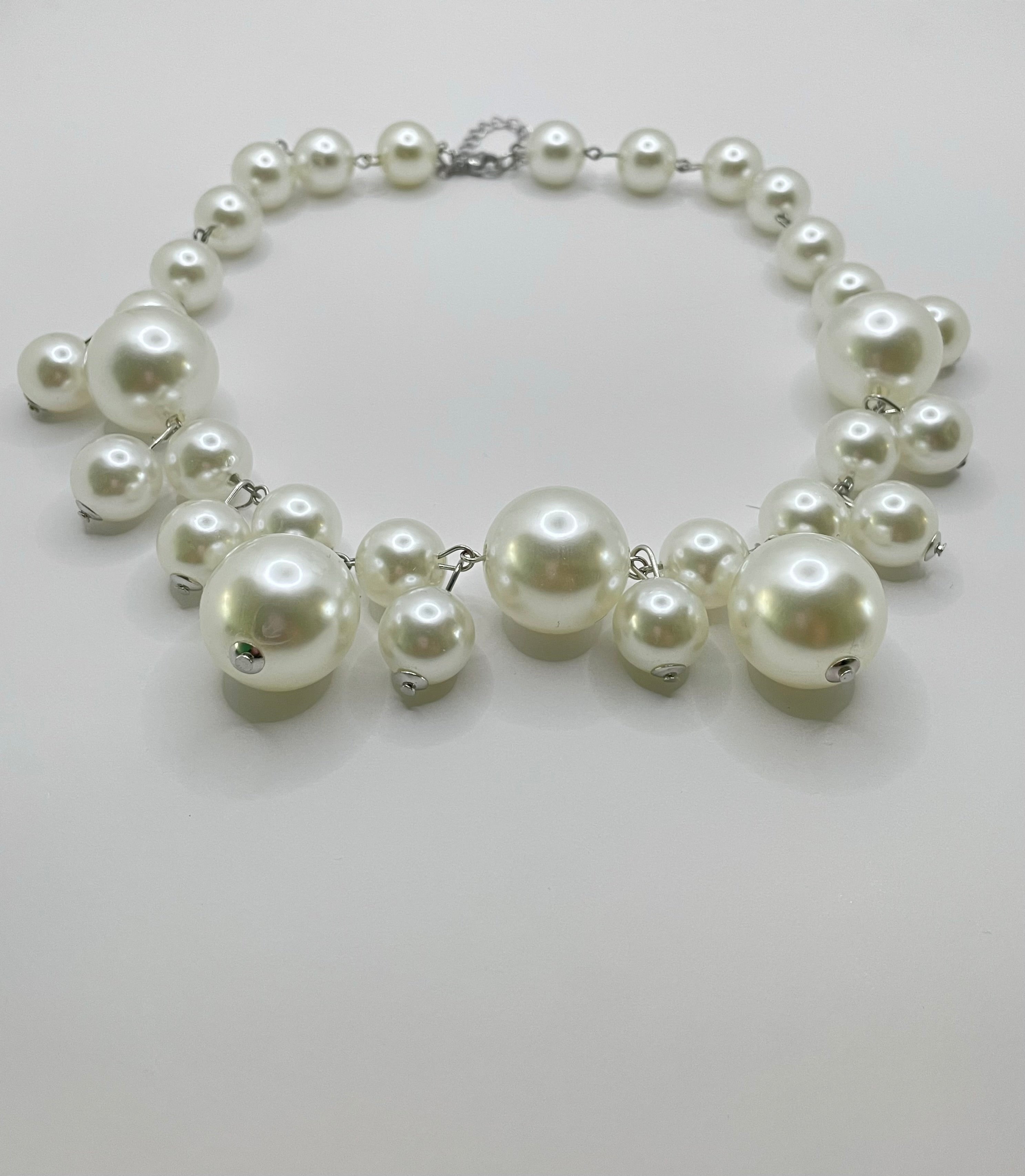 Keke Asymmetrical Pearl Statement Necklace