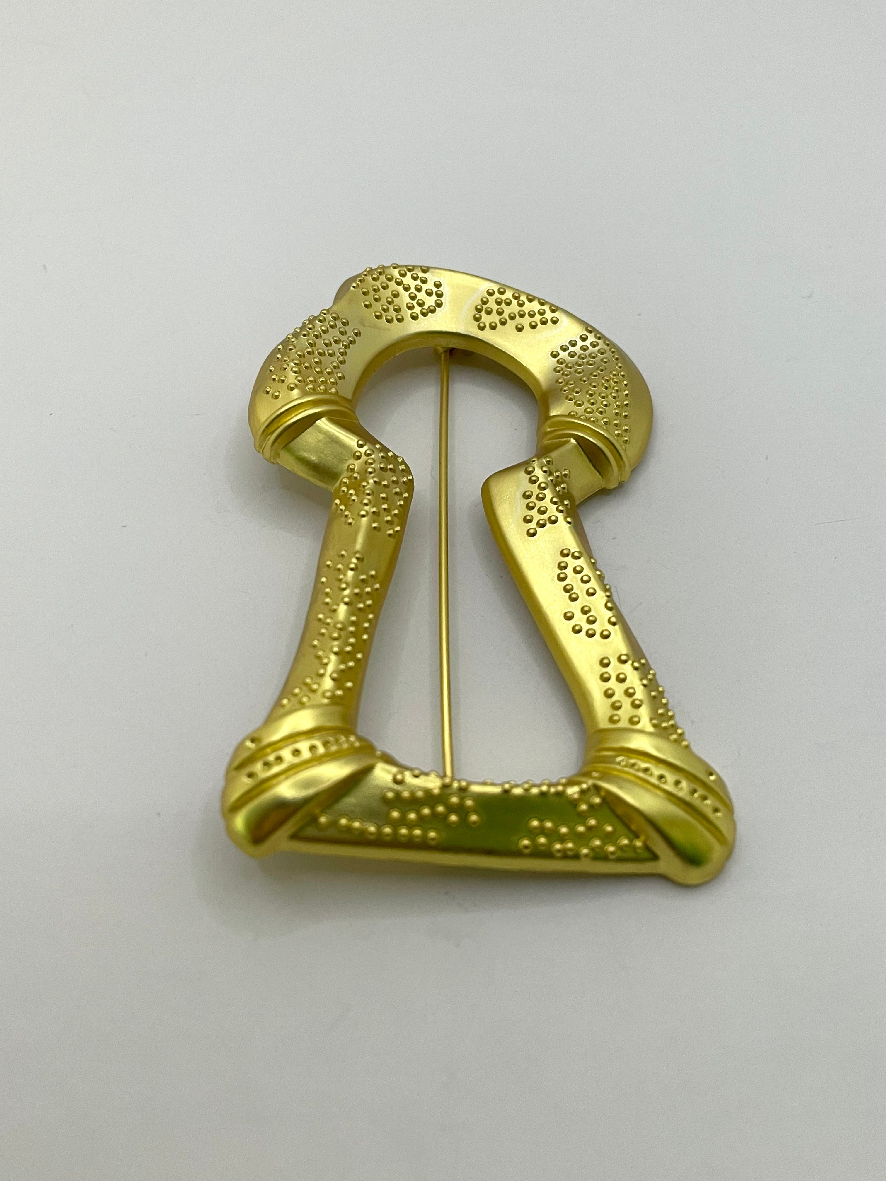 Kakanyo Gold Oversized Key Brooch
