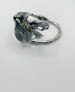 Lerato Silver & White Hand Painted Flower Wrist Cuff
