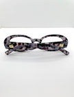 Catherine Leopard Print Transparent Lens Glasses