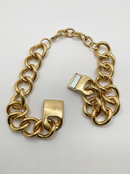 Asanda Vintage Gold Chunky Chain Choker Necklace