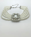 Leila Glamorous Crystal & Pearl Necklace