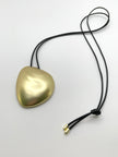 Qhamani Matte Gold Pendant Necklace