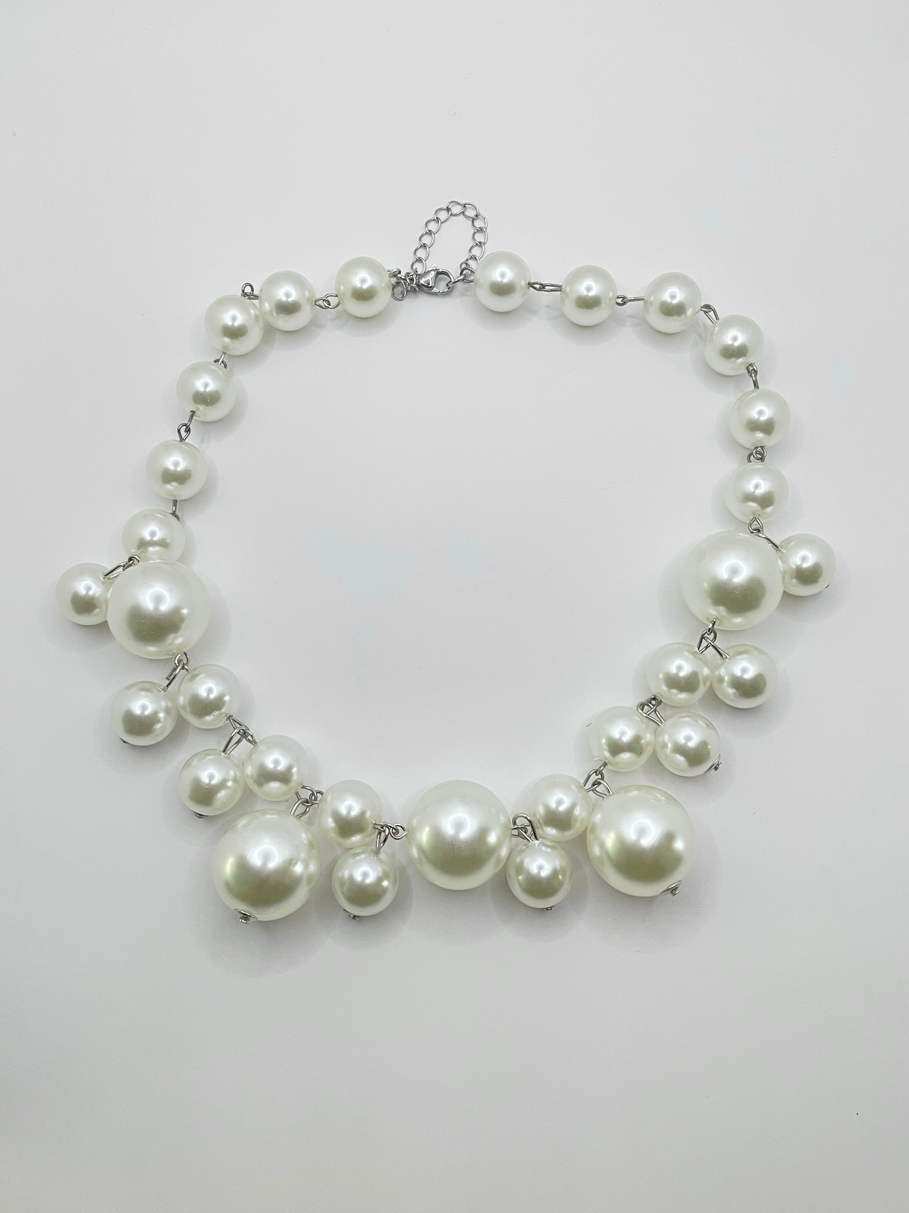 Keke Asymmetrical Pearl Statement Necklace