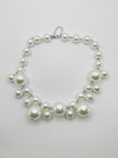 Keke Asymmetrical Pearl Statement Necklace