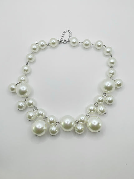 Keke Asymmetrical Pearl Statement Necklace