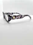 Catherine Leopard Print Transparent Lens Glasses