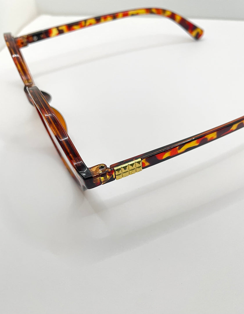Motselisi Tortoiseshell Transparent Lens Glasses