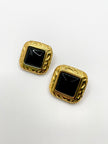 Nompilo Vintage Gold & Black Stud Earrings