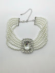 Leila Glamorous Crystal & Pearl Necklace