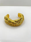 Lucy Gold Twisted & Textured Bracelet Cuff