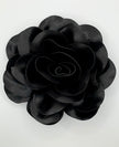 Cebo Oversized Black Blooming Rose Brooch