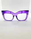 Khosi Oversized Purple Transparent Lens Glasses
