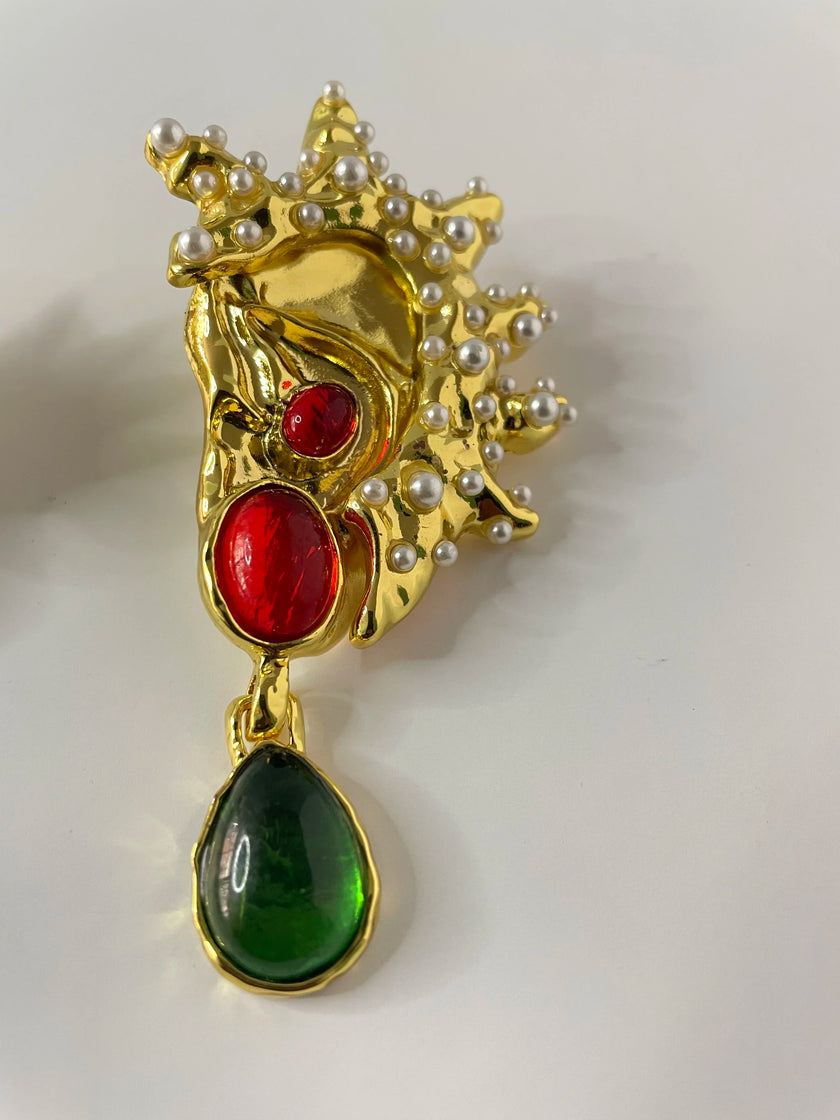 Tshego Embellished Multicoloured Drop Earrings