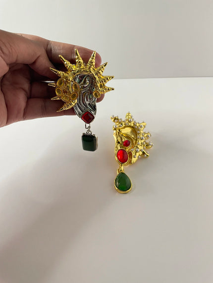 Tshego Embellished Multicoloured Drop Earrings