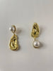 Lunathi Gold & Pearl Baroque Drop Earrings
