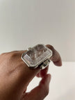 Lungile Silver Statement Ring With Clear Crystal