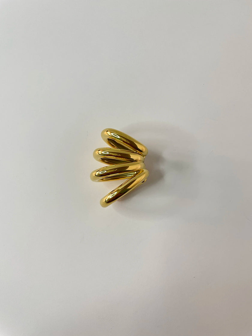 Kutlwano Gold Triple Thread Oversized Ear Cuff