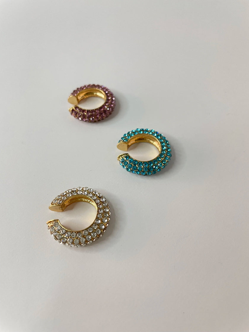 Lebo Multicoloured Zirconia Encrusted Ear Cuff Set