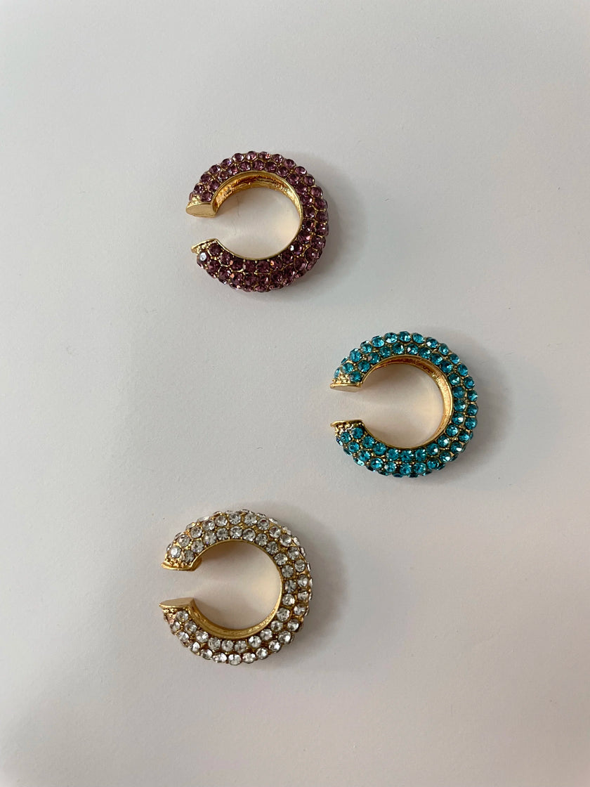 Lebo Multicoloured Zirconia Encrusted Ear Cuff Set