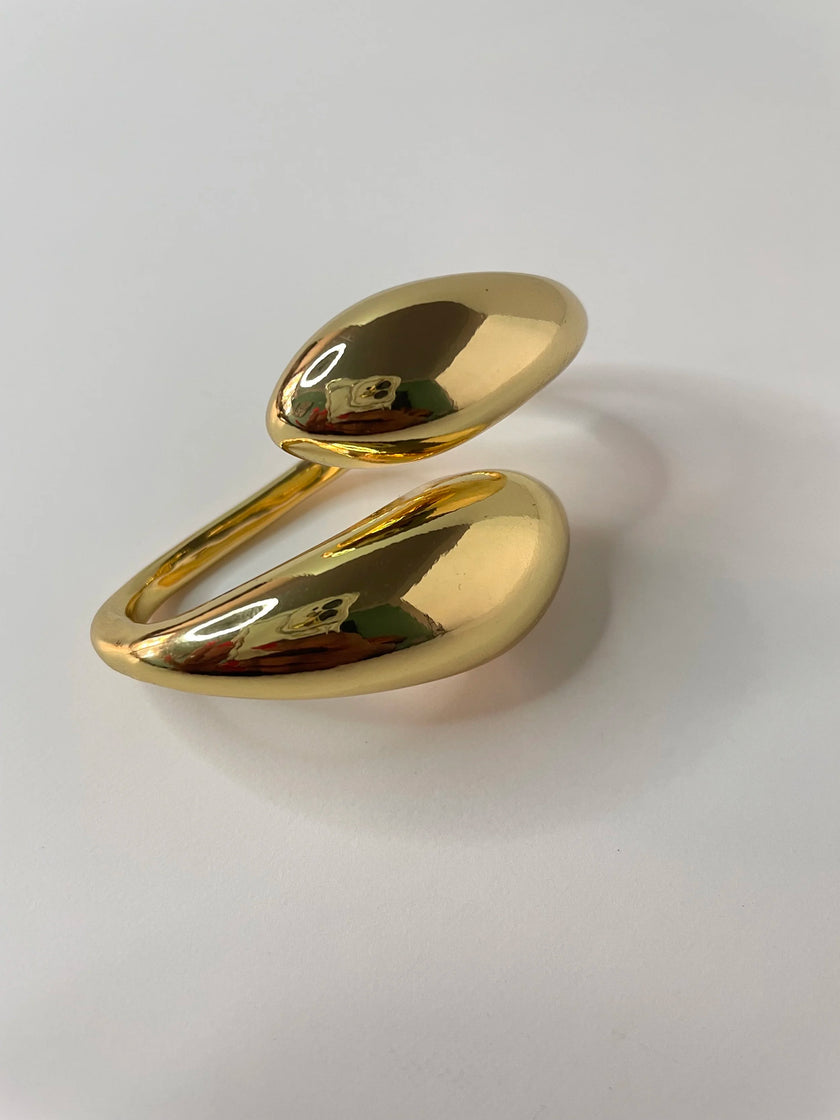 Lwandi Gold Teardrop Wrap Two Finger Ring