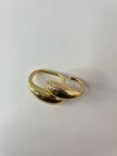 Lwandi Gold Teardrop Wrap Two Finger Ring