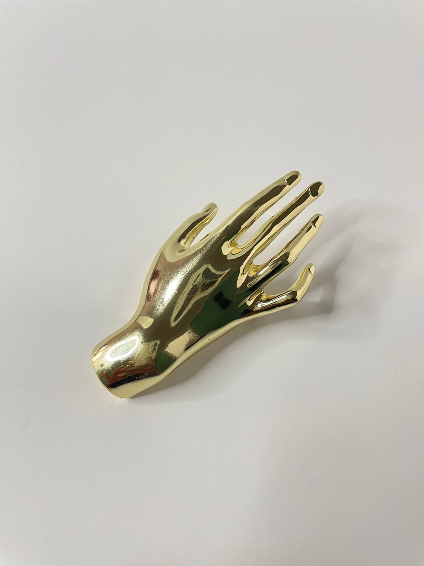 Sebo Gold Modern Sculptural Hand Broach (Small)