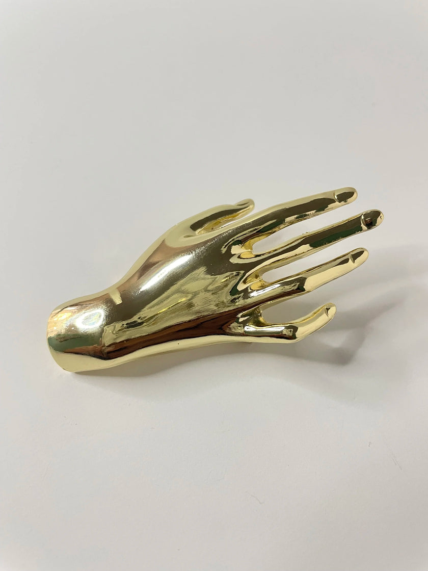 Sebo Gold Modern Sculptural Hand Broach (Small)