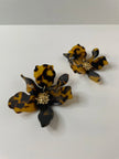 Nomvula Tortoiseshell Resin Flower Earrings