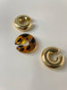 Doreen Chunky Gold & Leopard Print Stackable Ear Cuffs Set