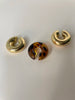 Doreen Chunky Gold & Leopard Print Stackable Ear Cuffs Set