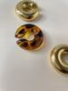 Doreen Chunky Gold & Leopard Print Stackable Ear Cuffs Set