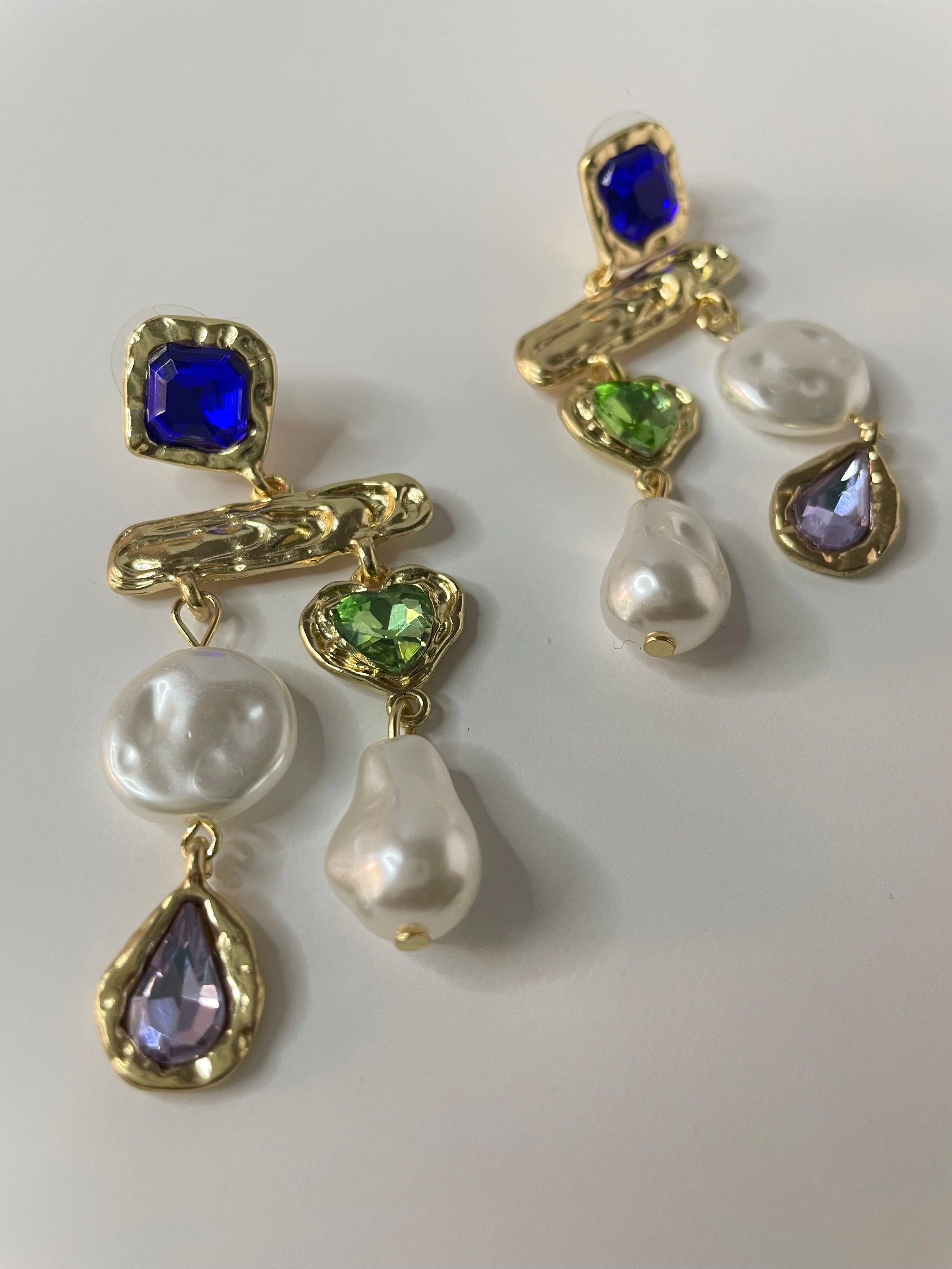 Cynthia Multicoloured Sculptural Drop Earring