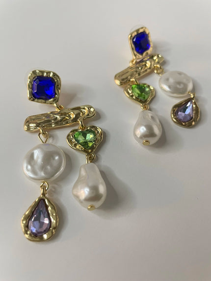 Cynthia Multicoloured Sculptural Drop Earring