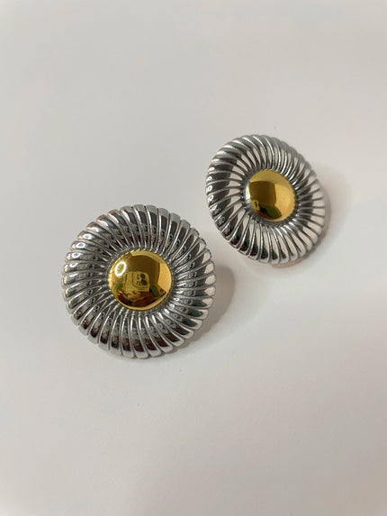 Awande Mixed Metal Vintage Coin Earring