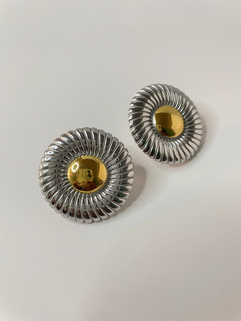 Awande Mixed Metal Vintage Coin Earring