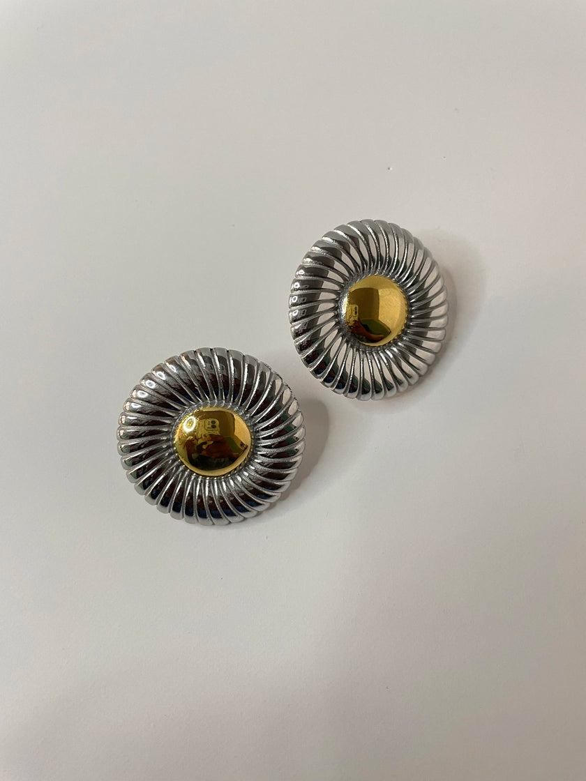 Awande Mixed Metal Vintage Coin Earring