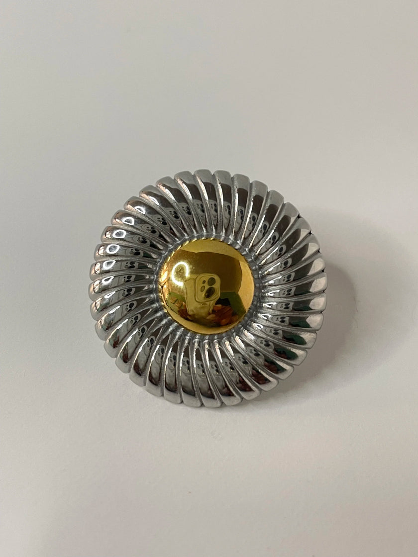 Awande Mixed Metal Vintage Coin Earring