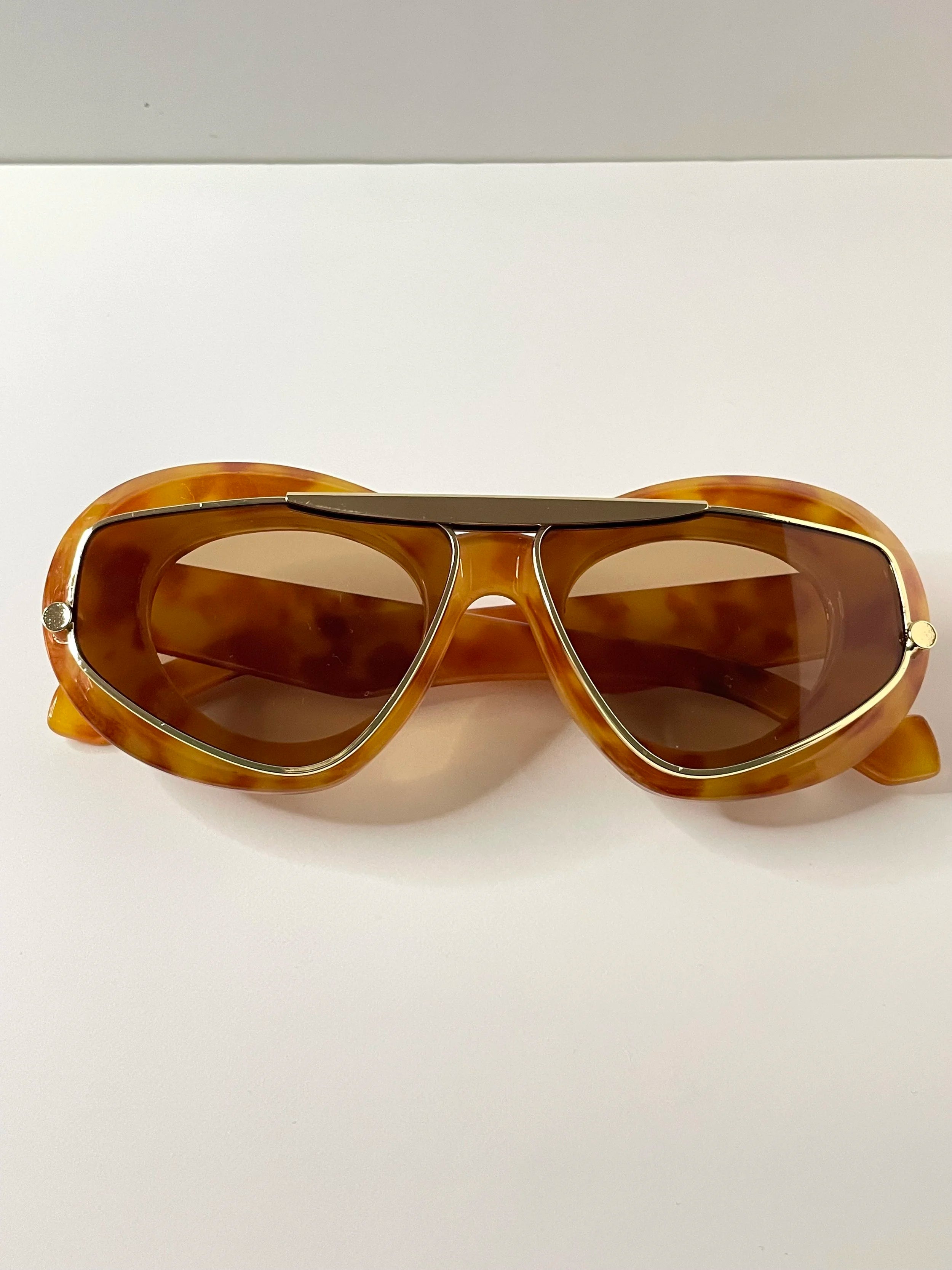 Yols Toffee Double Aviator Frame Sunglasses