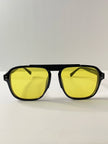 Bandile Black & Yellow Modern Aviator Style Sunglasses